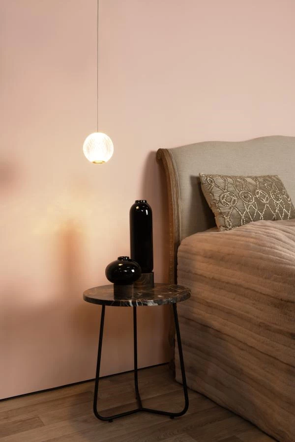 Lucide CINTRA - Pendant light - Ø 14 cm - LED - 1x5,7W 2700K - Transparant - atmosphere 1
